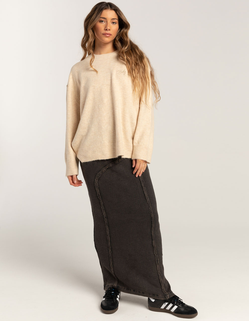 BDG Urban Outfitters Easy Crew Womens Boyfriend Sweater - ECRU