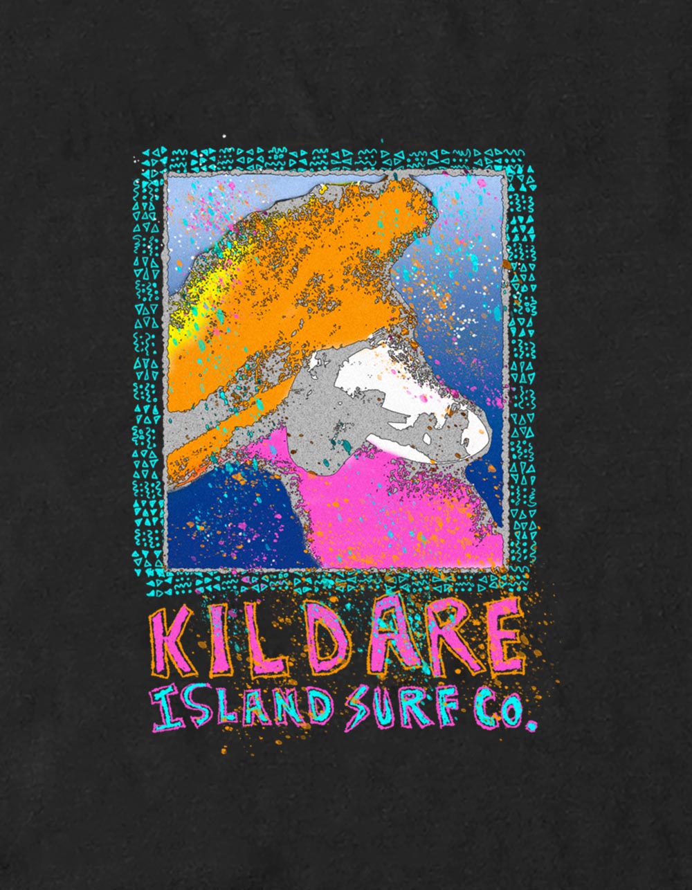 OUTER BANKS Kildare Island Graphic Silhouette Unisex Tee - BLACK