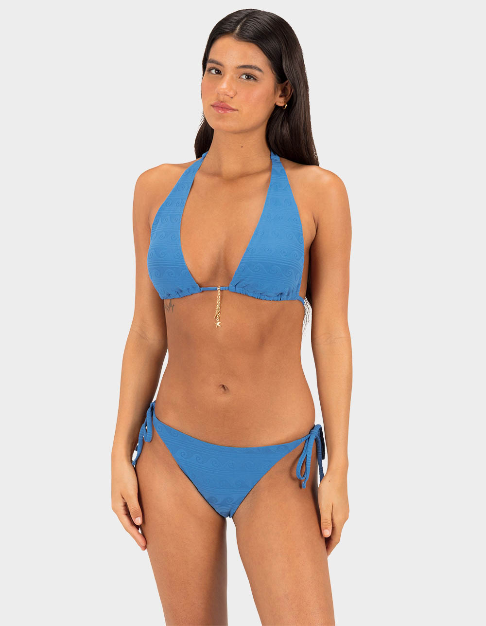 HURLEY Wave Jacquard Stripe Cheeky Bikini Bottoms - MULTI