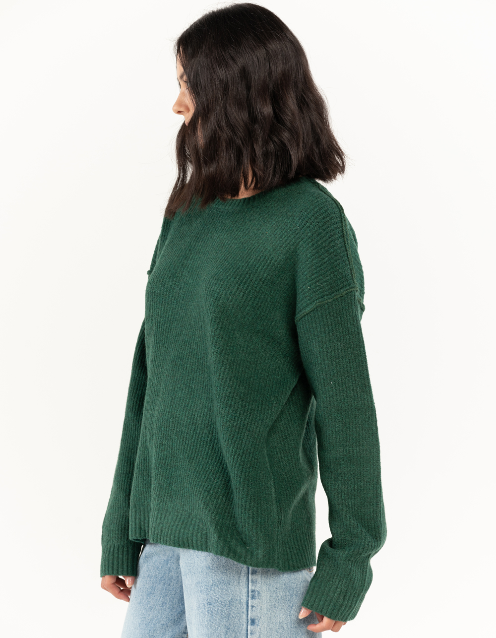 FULL TILT Womens Pullover Sweater GREEN Tillys