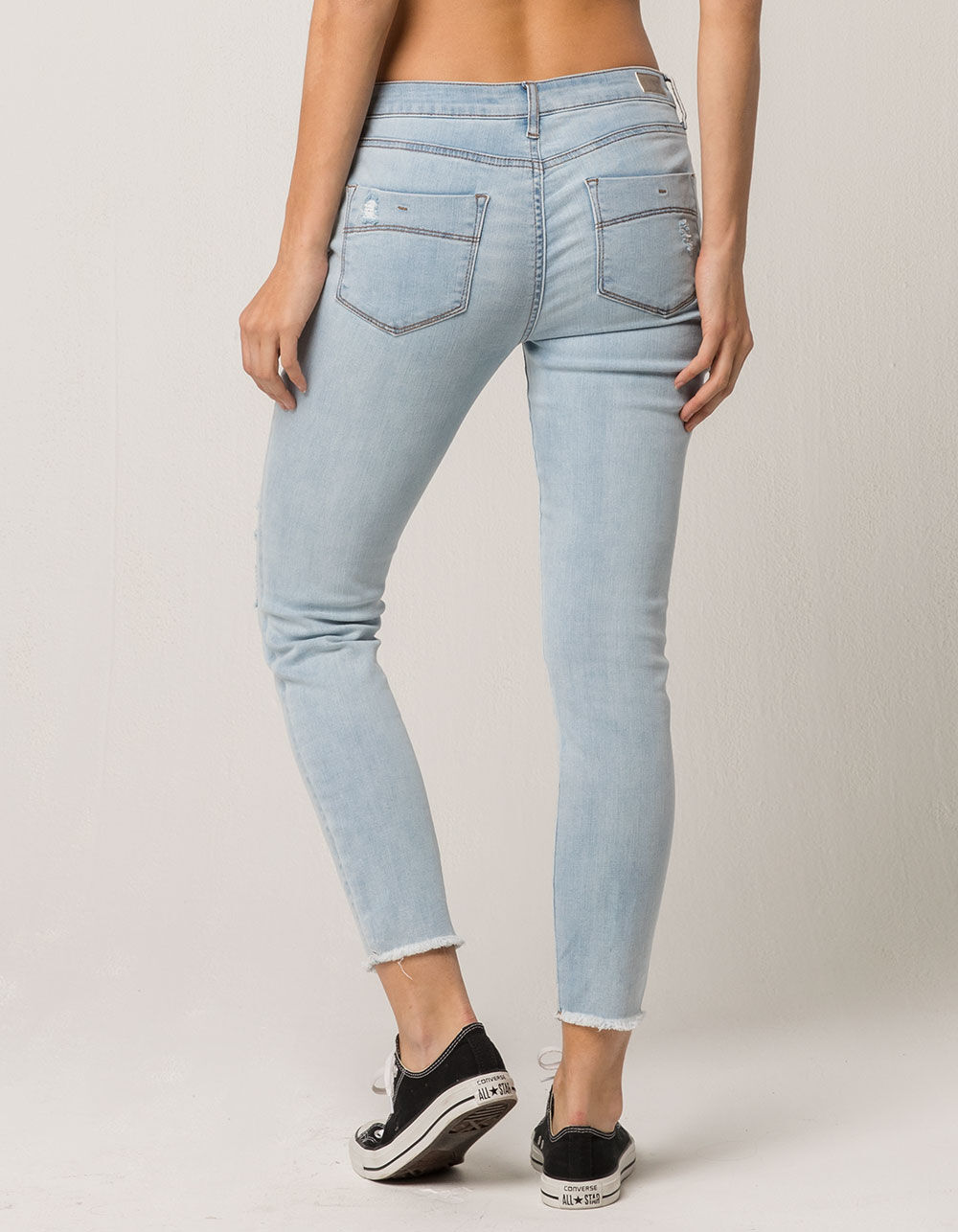 RSQ Baja Ankle Womens Ripped Skinny Jeans image number 3