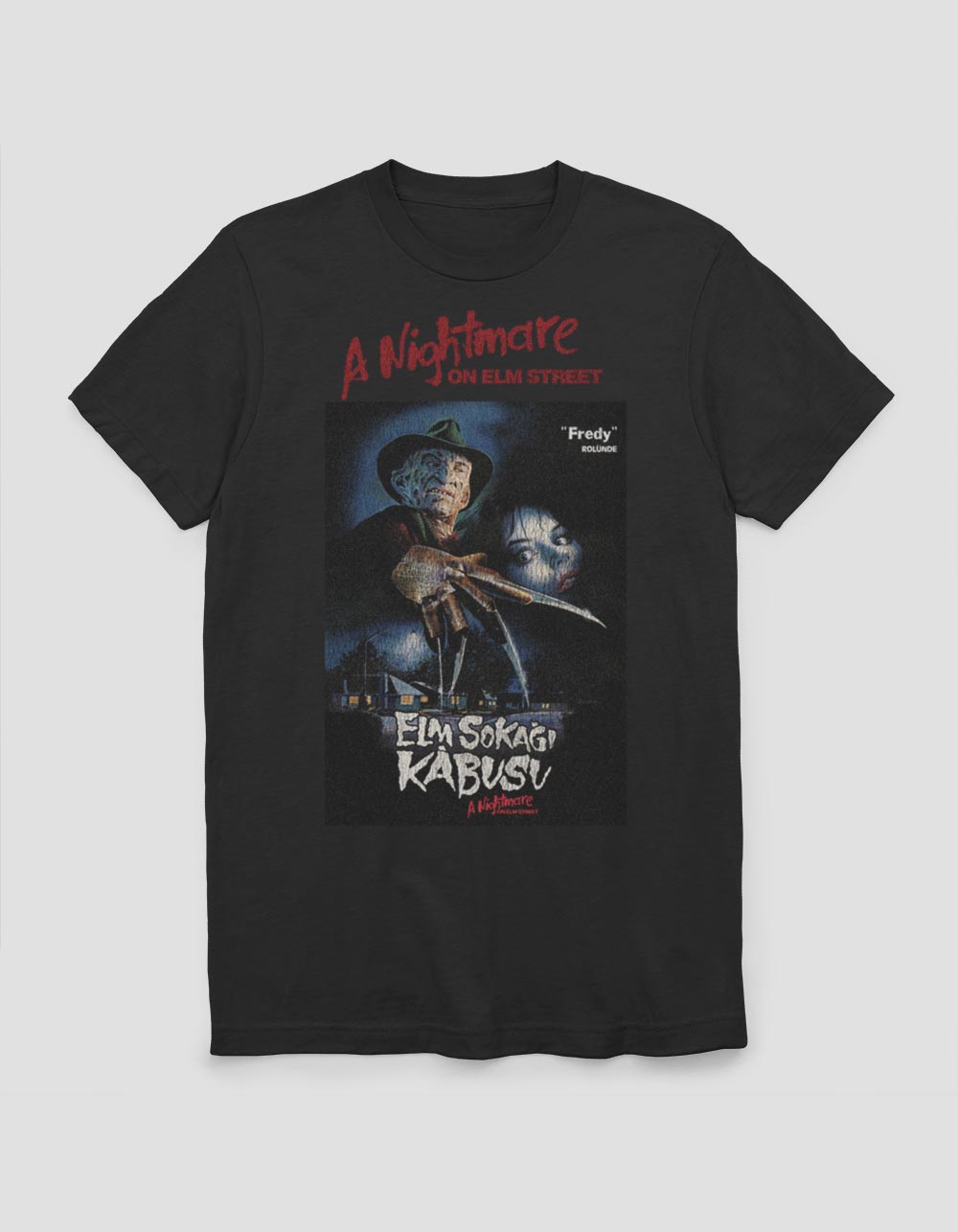 A NIGHTMARE ON ELM STREET First Night Freddy Unisex Tee - BLACK