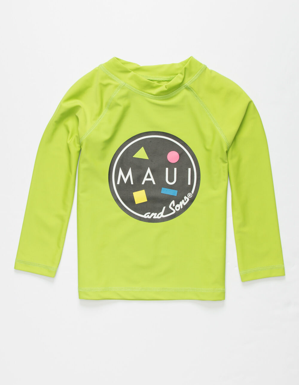MAUI AND SONS Classic Cookie Little Boys Rash Guard (47) LIME Tillys