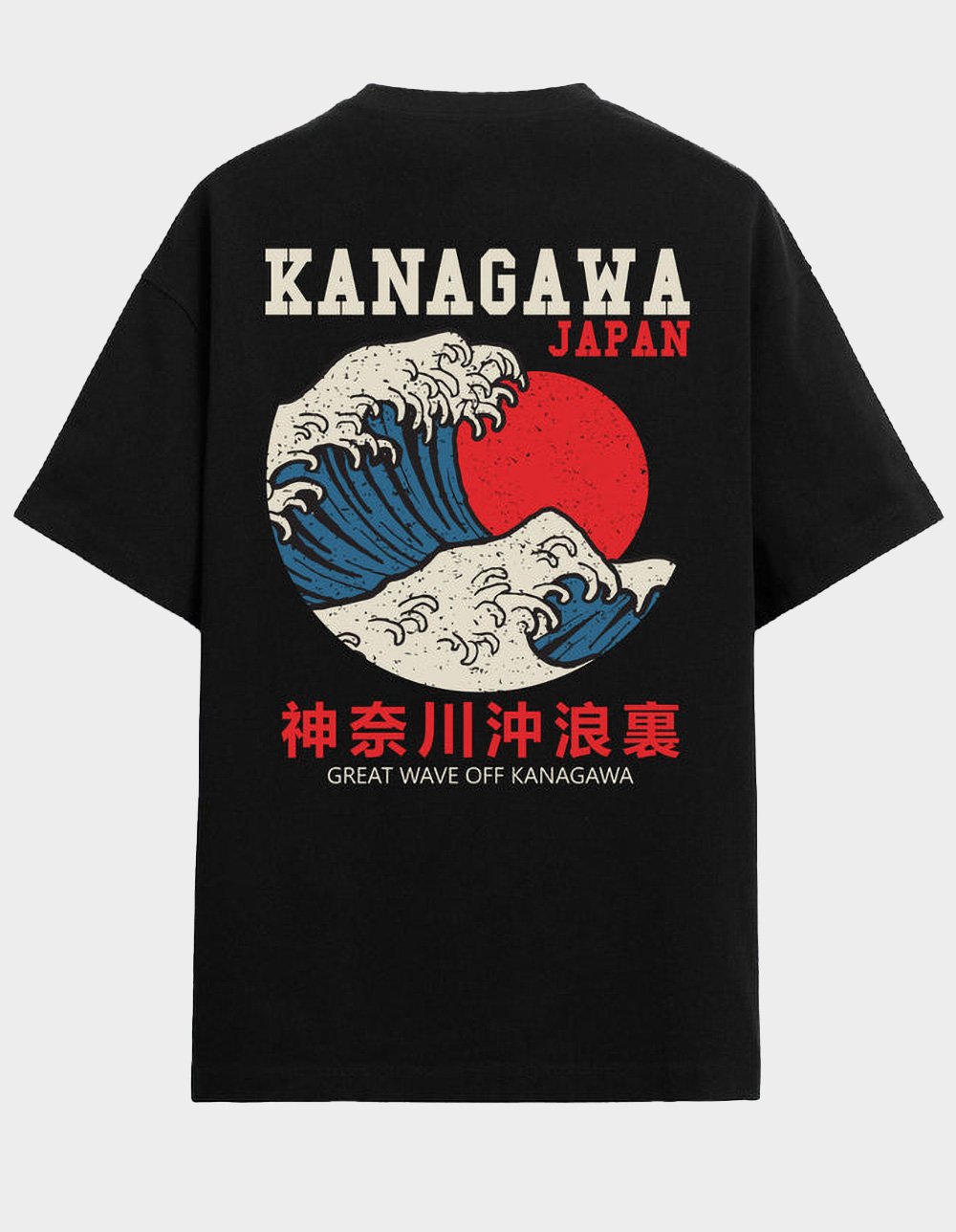 IKIGAI Kanagawa Mens Tee - BLACK