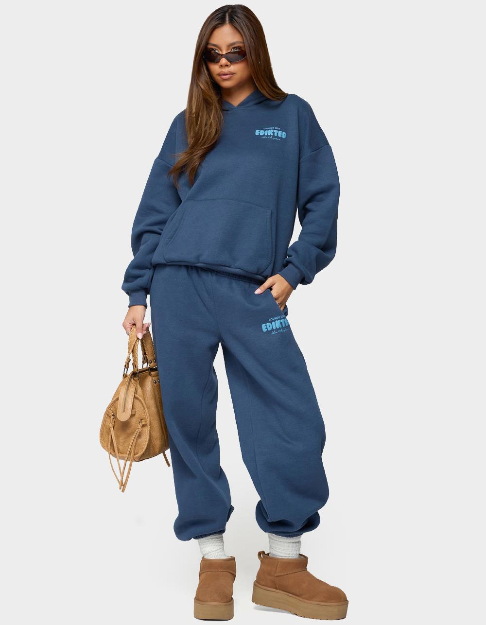 EDIKTED Lounge Edit Sweatpants - NAVY