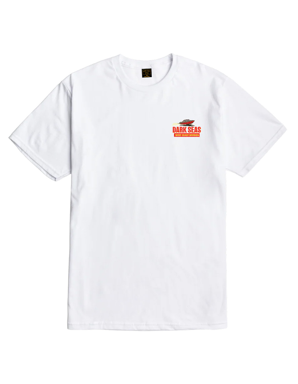 DARK SEAS West Coast Water Decal Mens Slim Fit Tee - WHITE