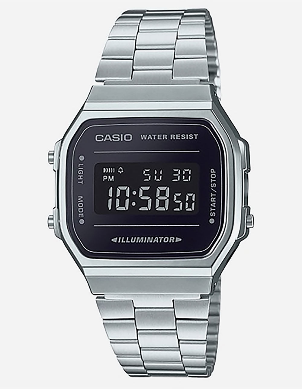 Casio Vintage A168WEM-1 Silver & Black Watch