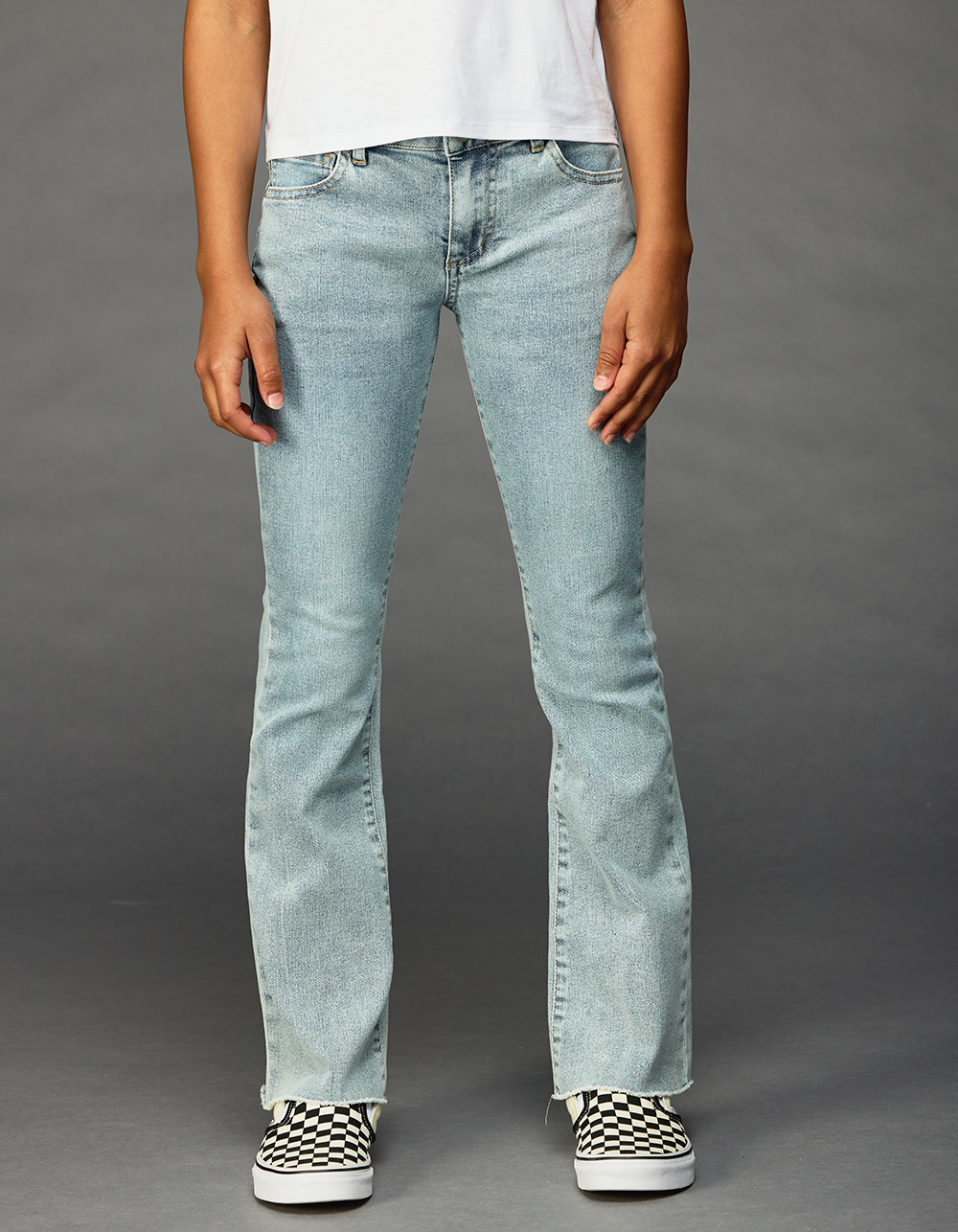 RSQ Girls Low Rise Flare Jeans - LIGHT WASH
