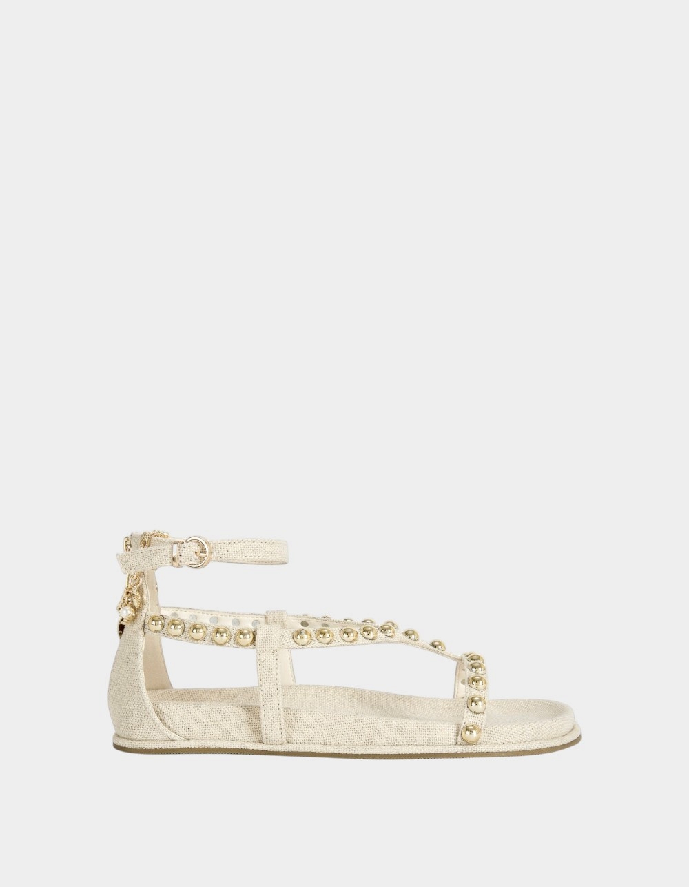 AZALEA WANG Nautyca Studded Womens Sandals - NATURAL