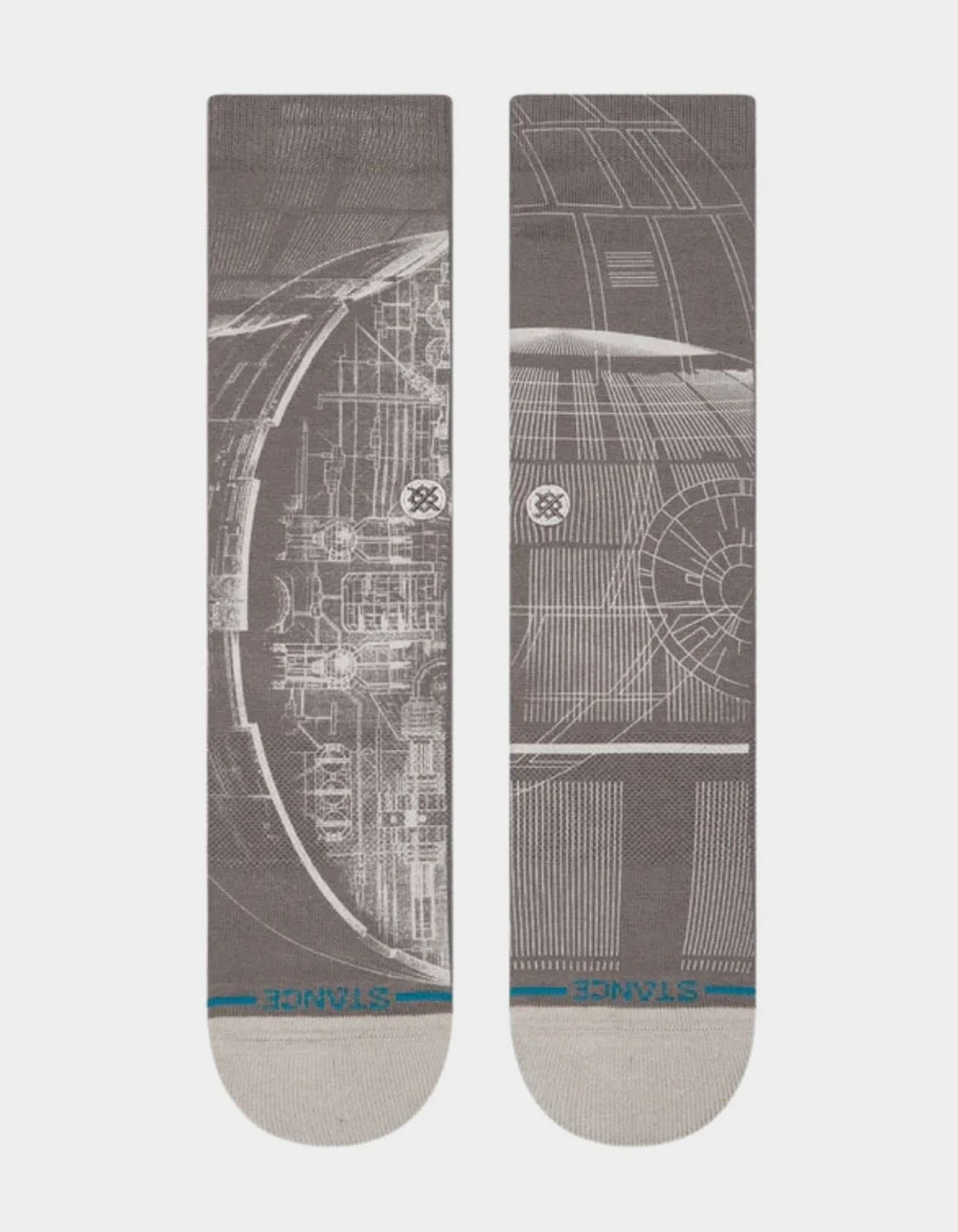 STANCE x Star Wars Death Star Mens Crew Socks - GRAY COMBO