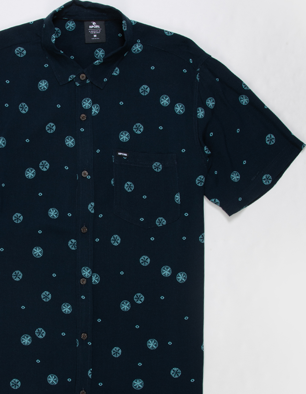 RIP CURL Fun Times Mens Button Up Shirt - NAVY