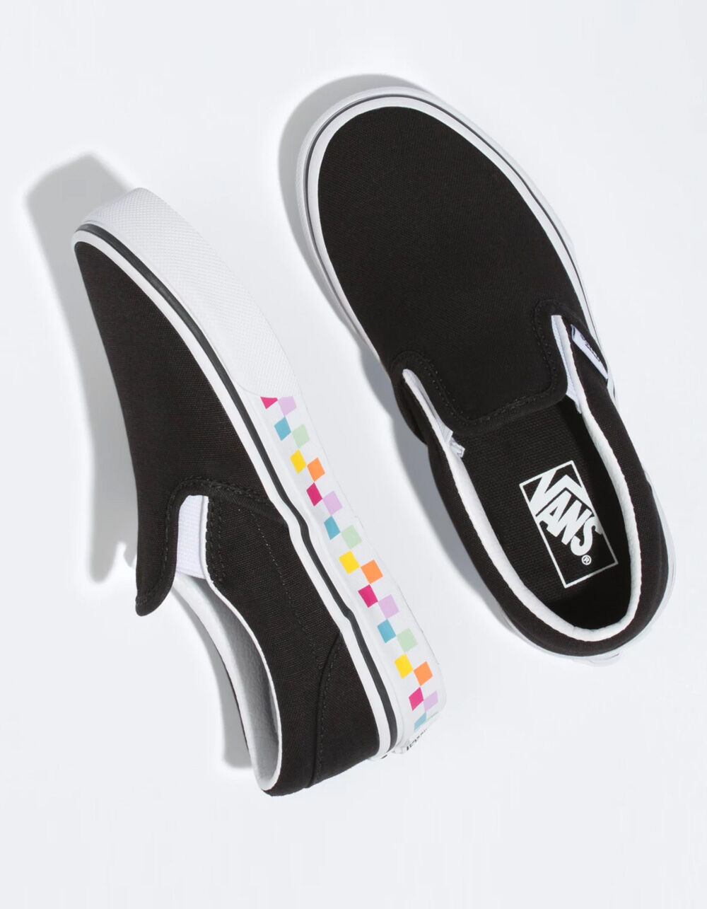 VANS Checker FX Classic Slip-On Girls Shoes - BLACK/MULTI | Tillys