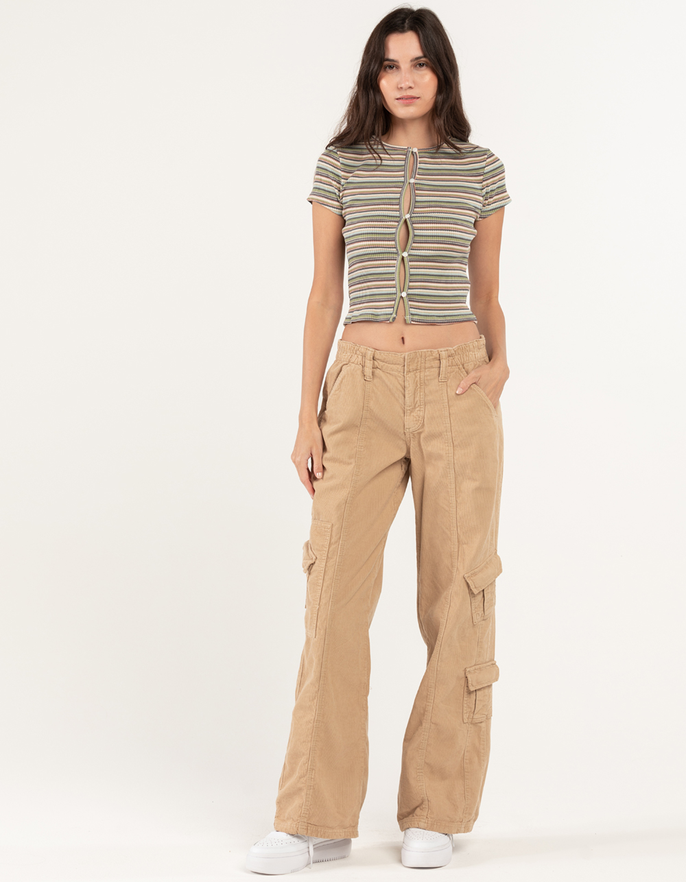 summer Advise Explicitly BDG Urban Outfitters Y2k Corduroy Cargo Pants - KHAKI | Tillys