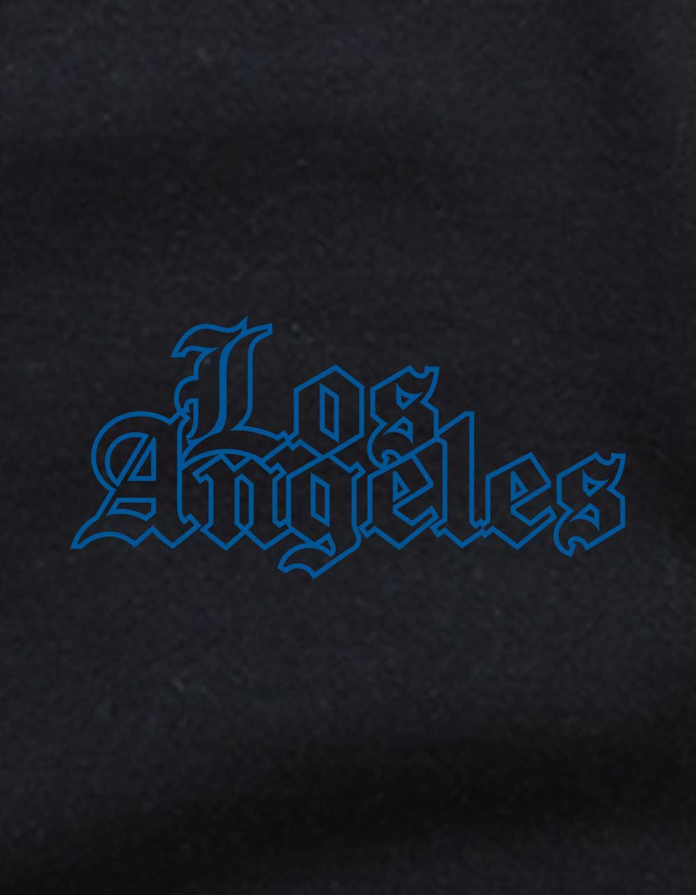 LOS ANGELES Old English Outline Unisex Hoodie - BLACK