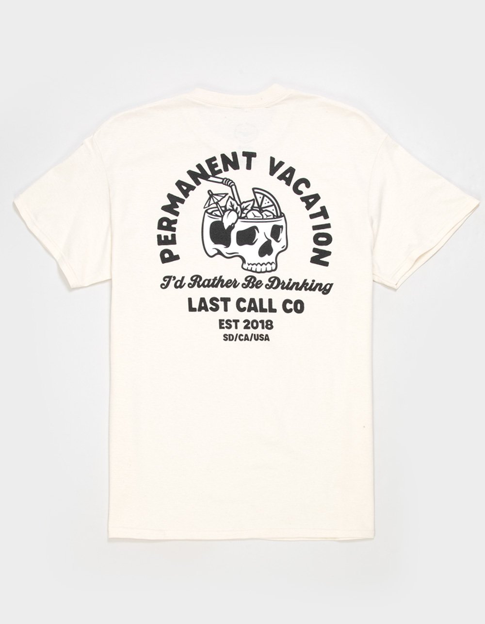 LAST CALL CO. Permanent Vacation Mens Tee - NATURAL