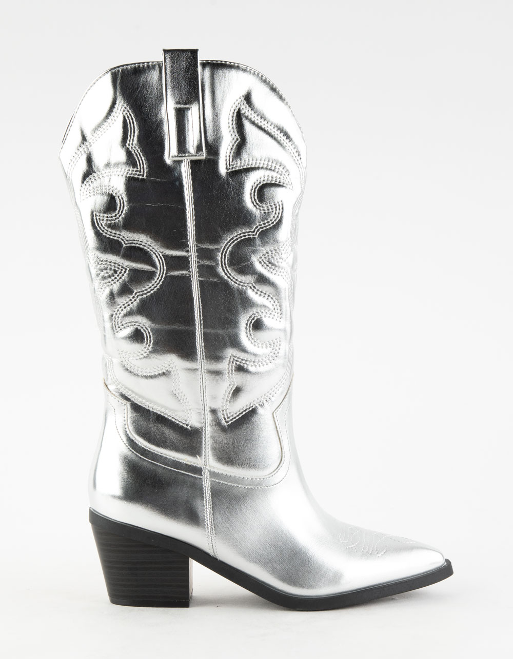 BAMBOO Mindful Tall Western Womens Boots - SILVER | Tillys
