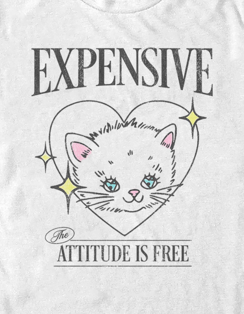 CAT Attitude Is Free Unisex Tee - WHITE