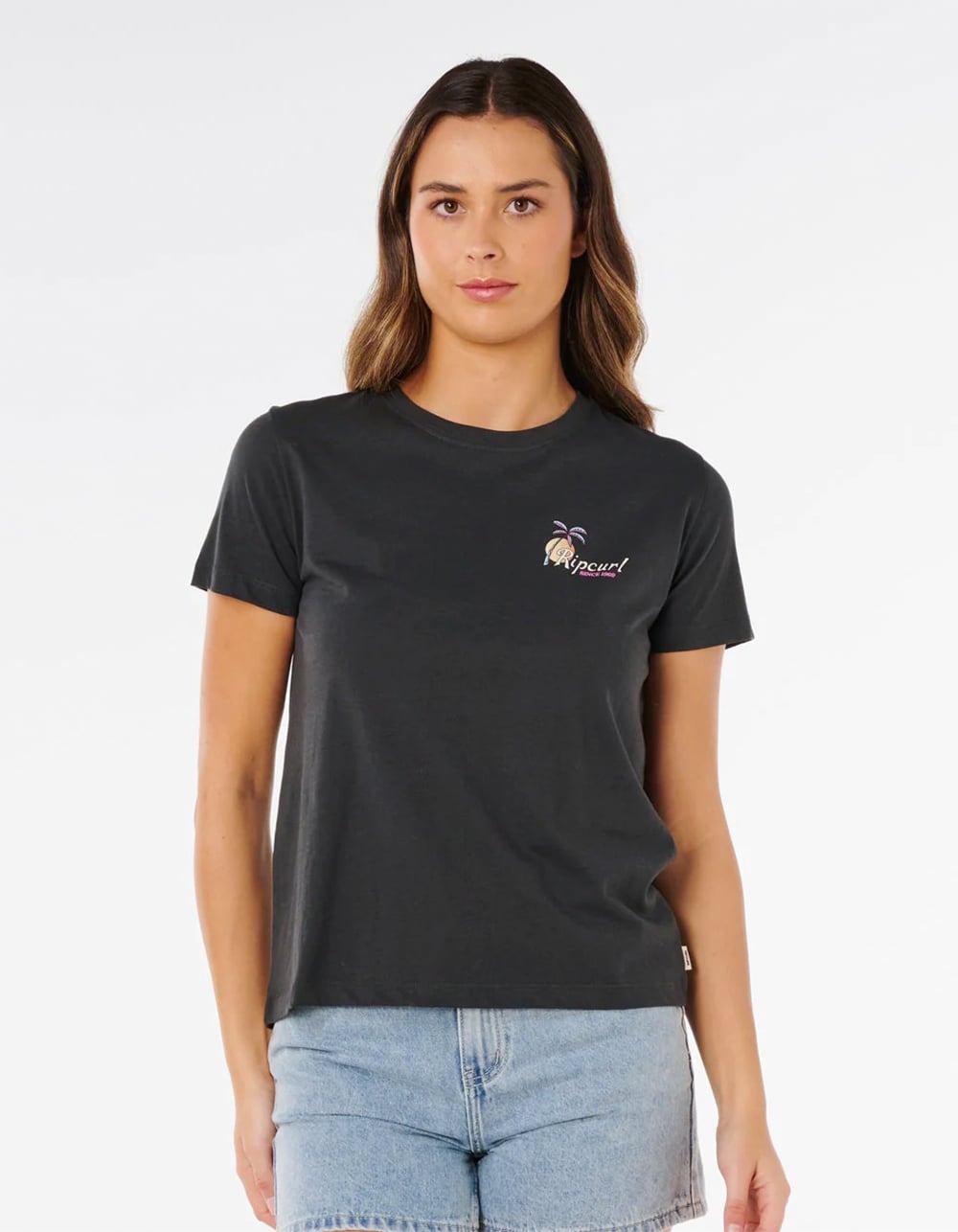 RIP CURL Tide Line Womens Tee - BLACK