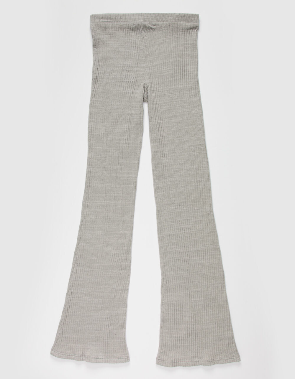 WHITE FAWN Rib Girls Heather Gray Flare Pants - HEATHER GRAY | Tillys