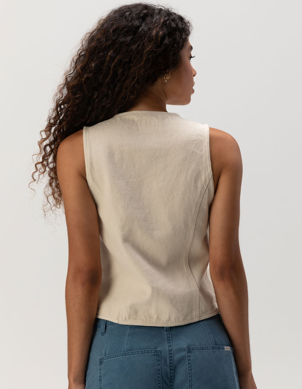 BRIXTON Ryder Womens Vest - ANTIQUE WHITE