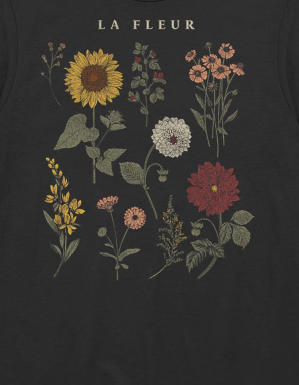 FLORAL Vintage La Fleur Unisex Tee - BLACK | Tillys