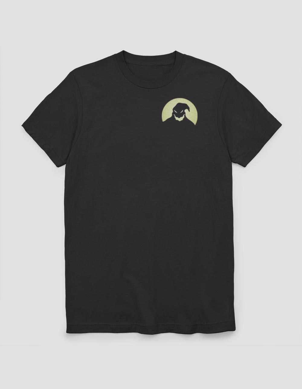 THE NIGHTMARE BEFORE CHRISTMAS Oogie Boogie Moon Unisex Tee - BLACK