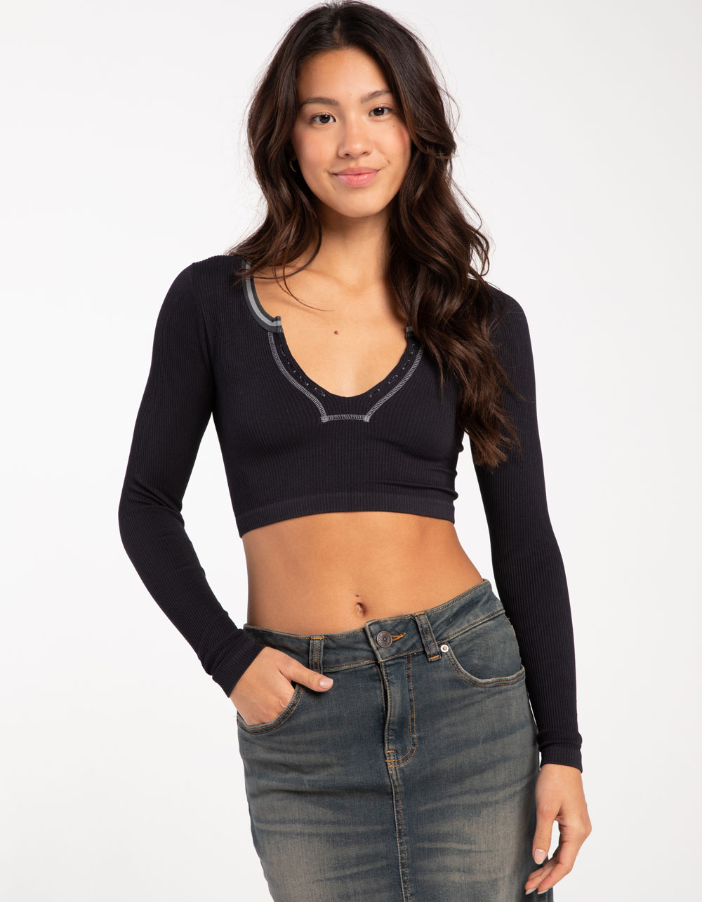 BDG Urban Outfitters Seamless Going For Gold Womens Knit Top