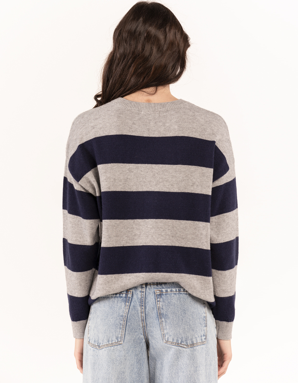 RSQ Rugby Womens Oversized Sweater NAVY COMBO Tillys