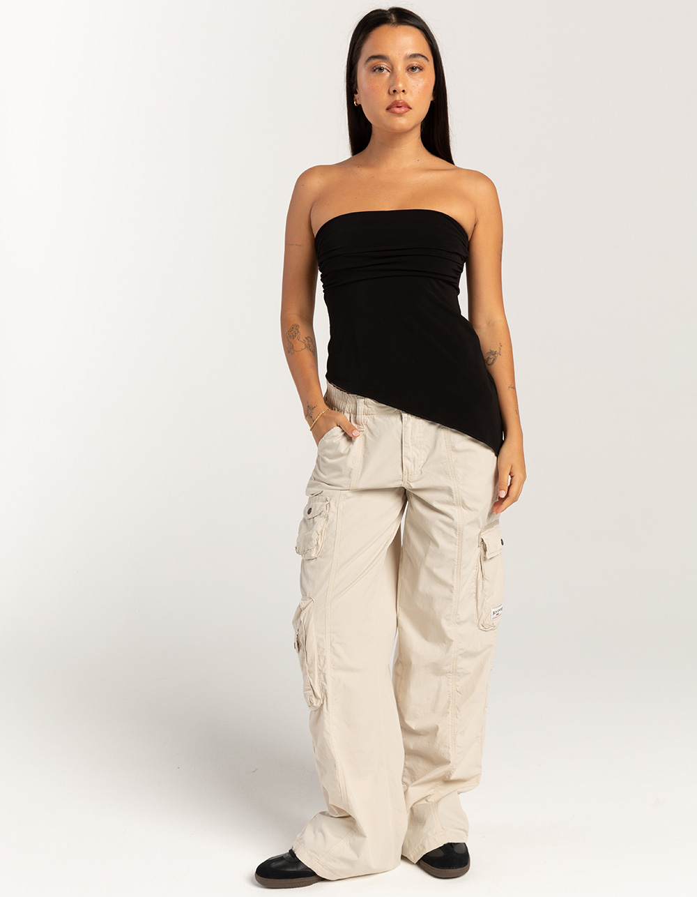 BDG Urban Outfitters Y2K Low Rise Womens Cargo Pants ECRU Tillys