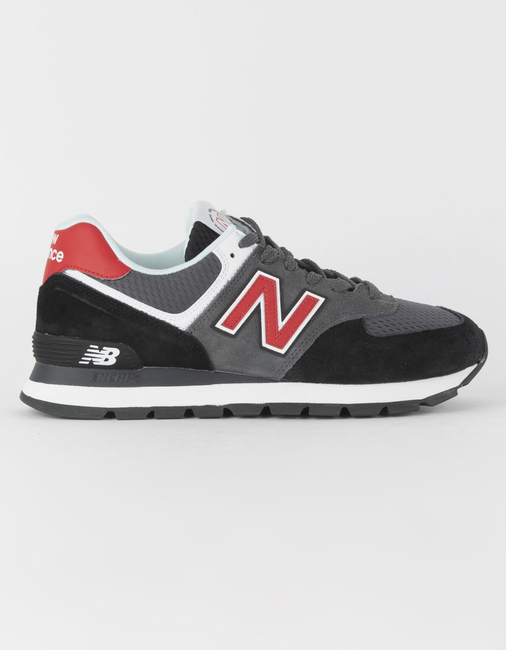 NEW BALANCE 574 Mens Shoes - BLK/RED | Tillys