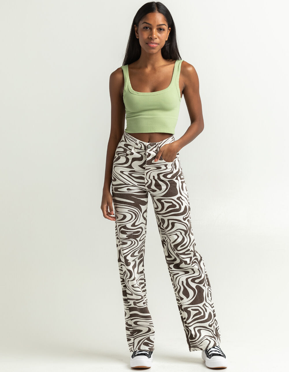 RSQ Swirl Womens Pants - BROWN/WHITE | Tillys