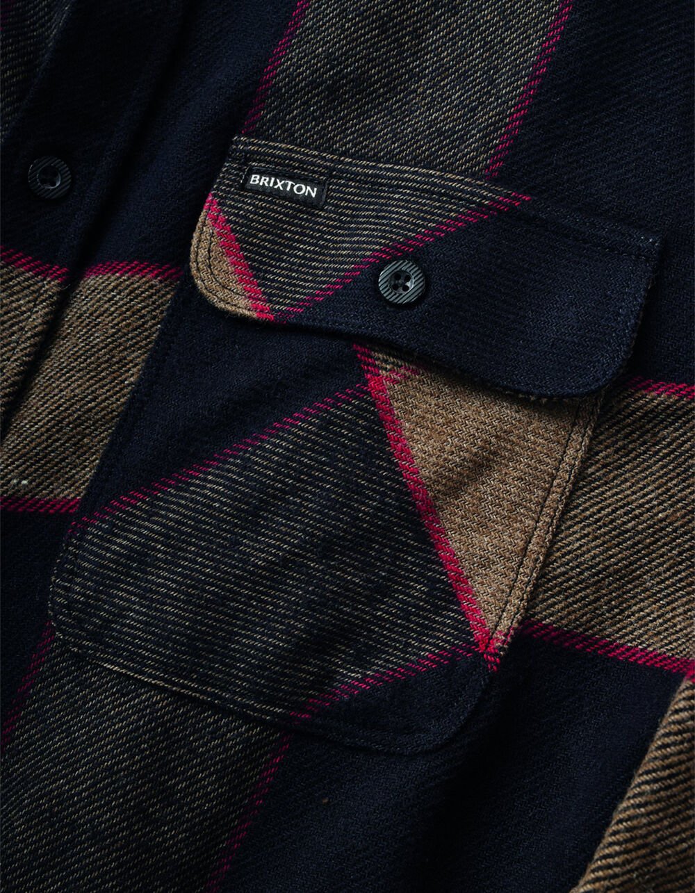 BRIXTON Bowery Mens Flannel - HEATHER GRAY