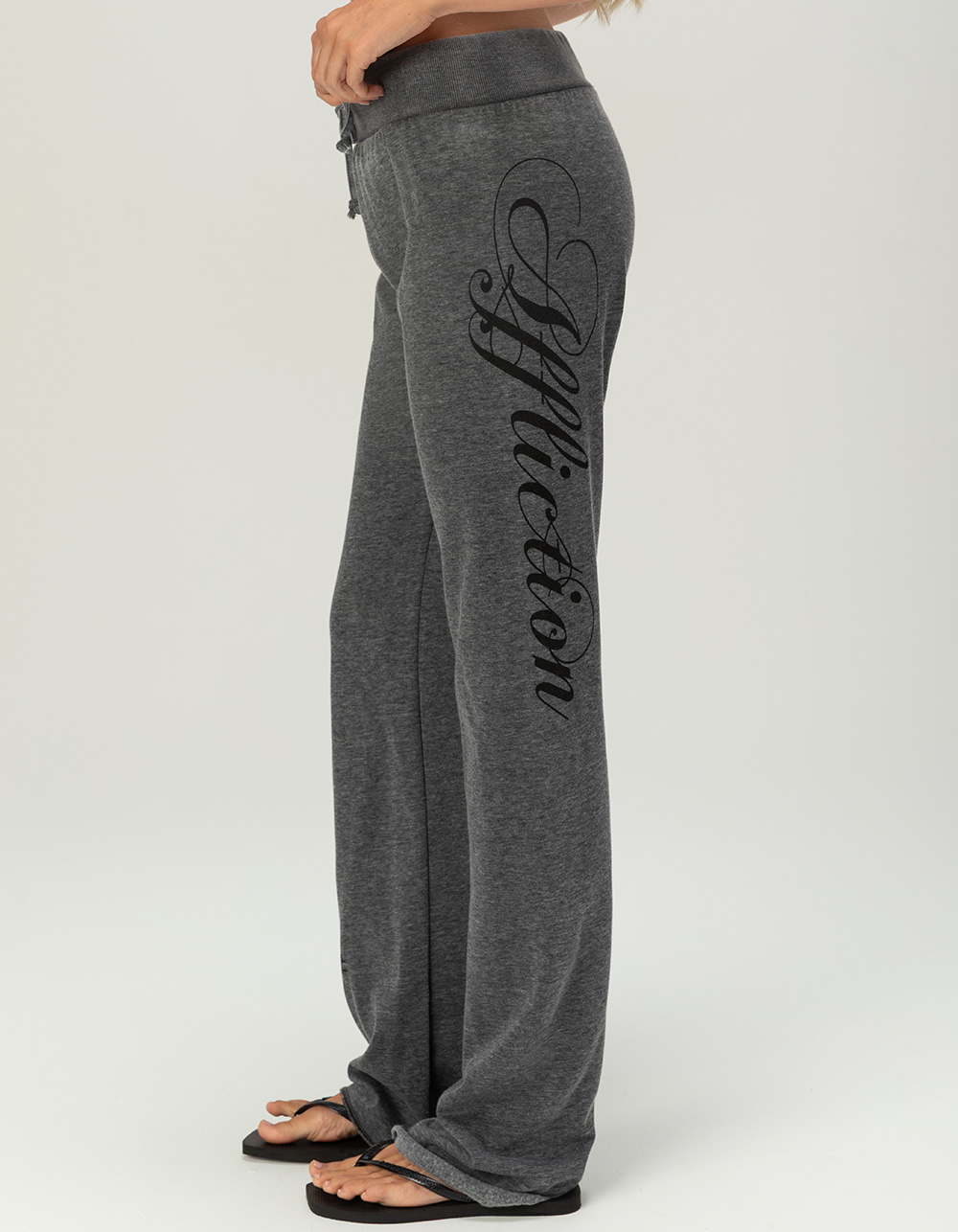 AFFLICTION Roses For The Dead Womens Sweatpants - OFF-BLACK