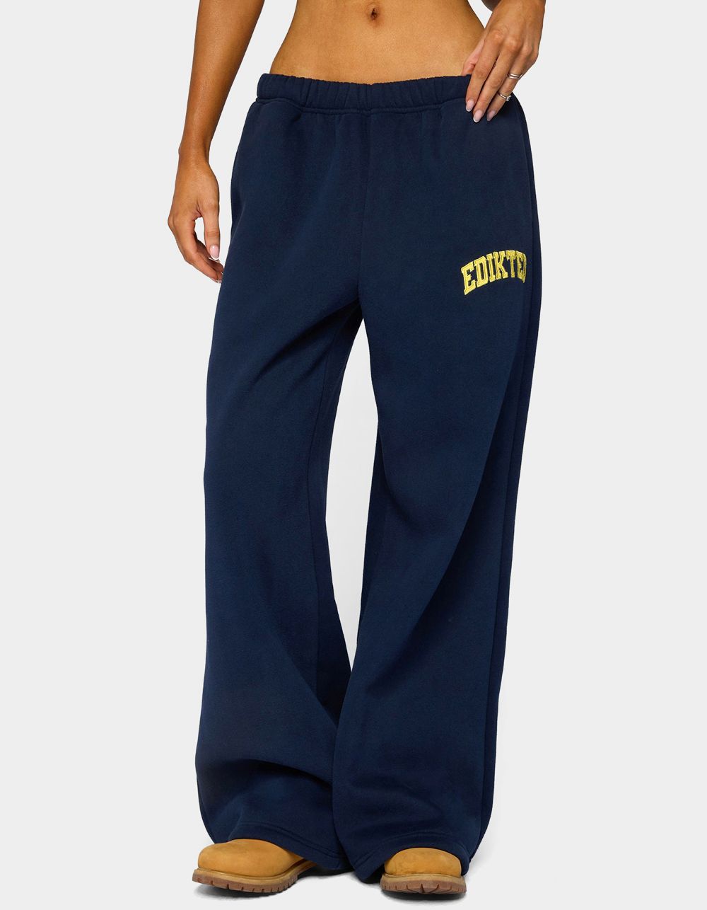 Edikted Crush Sweatpants - NAVY