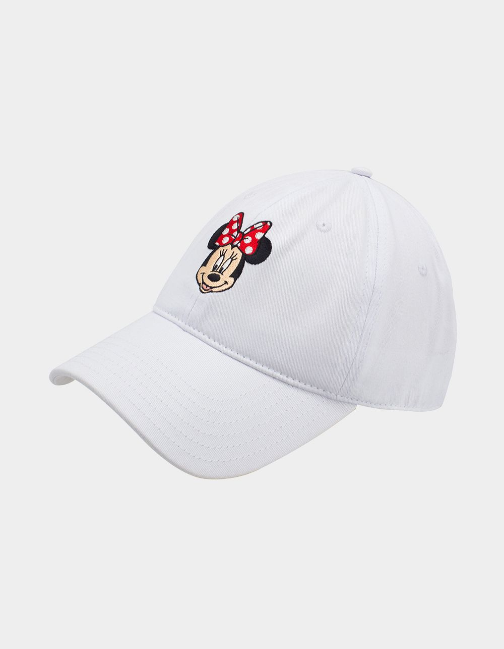DISNEY Minnie Mouse Cotton Adjustable Baseball Cap - WHITE
