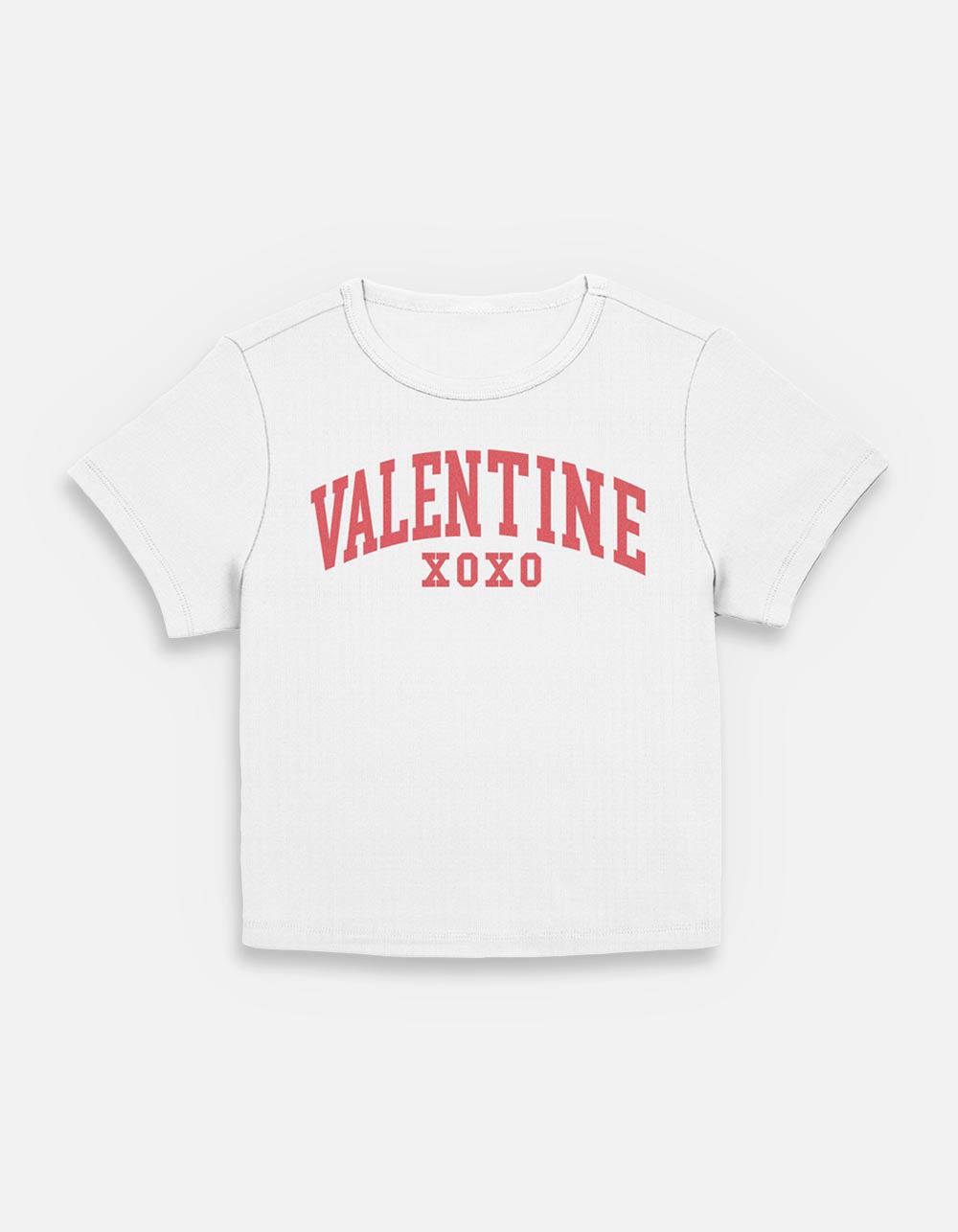 VALENTINE XOXO Womens Baby Tee - CREAM