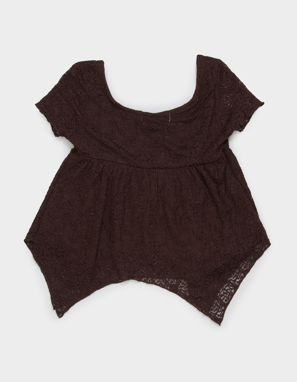 RSQ Girls Texture Babydoll Top - BROWN