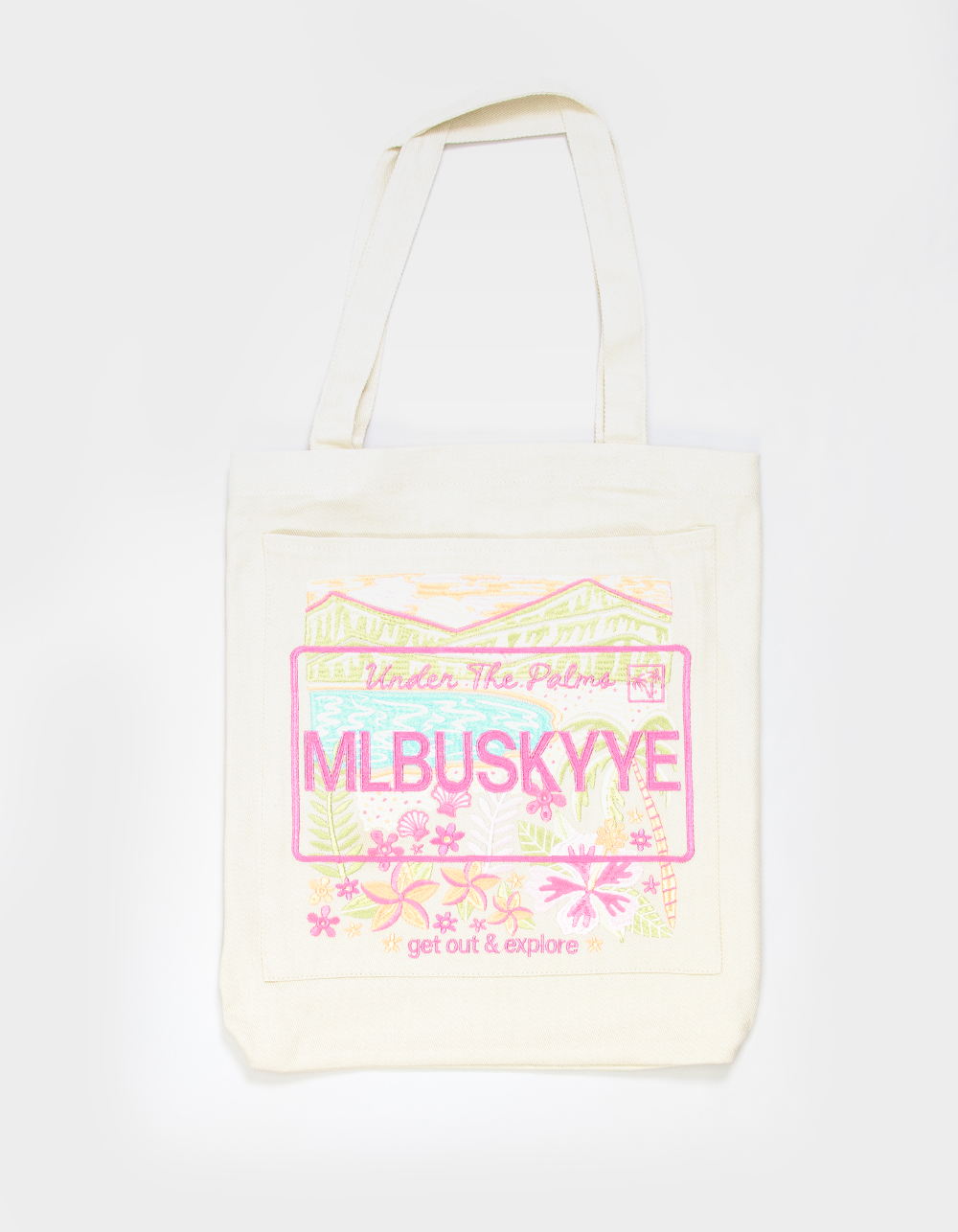MALIBU SKYYE License Plate Tote Bag - LT YELLOW