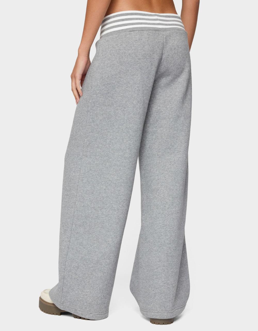 EDIKTED Eloura Stripey Sweatpants - GRAY