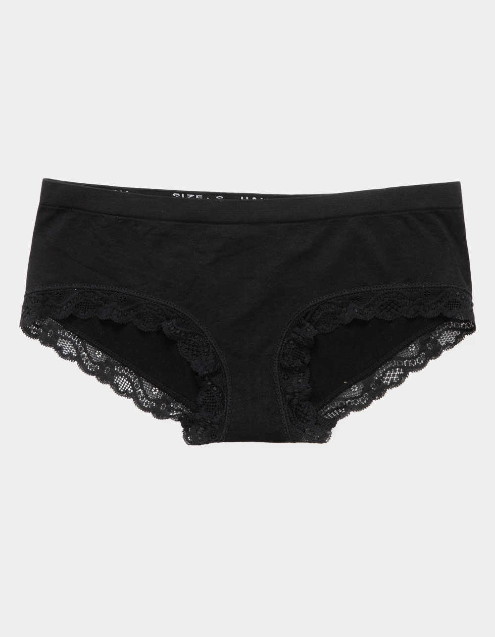 LOVE LIBBY Seamless Lace Trim Hipster Panties BLACK Tillys