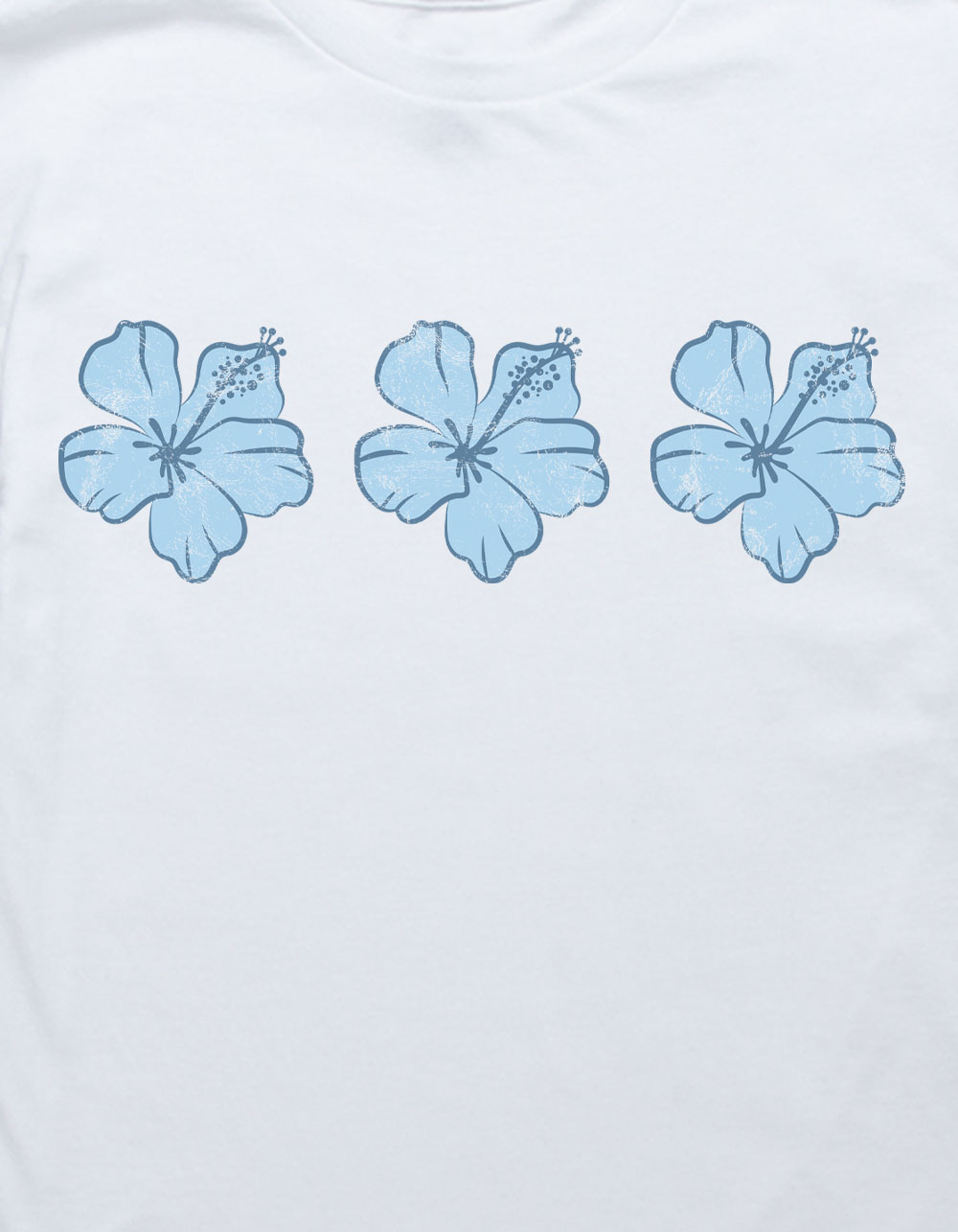 HIBISCUS Trio Unisex Kids Tee - WHITE