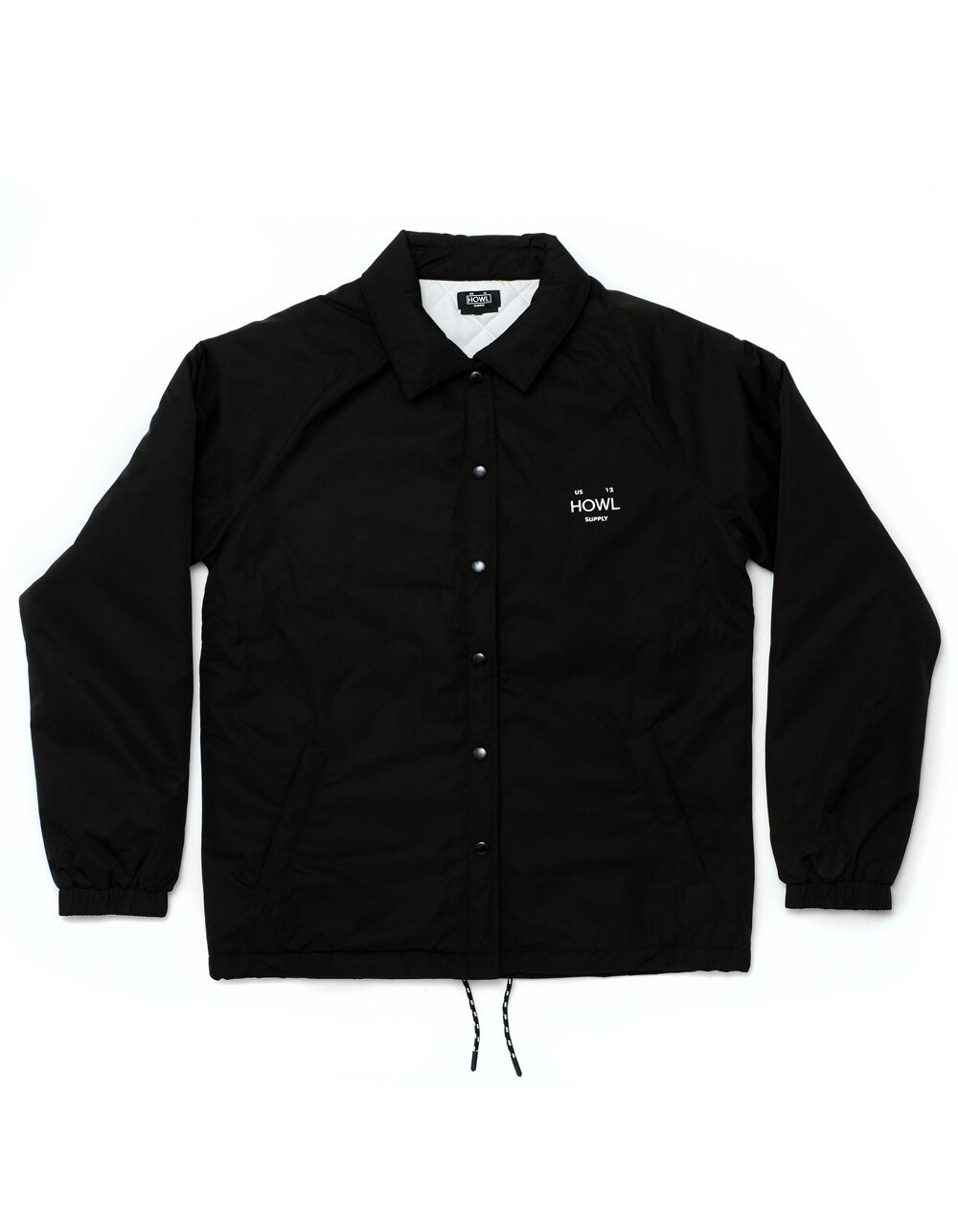 HOWL SUPPLY Premium Mens Coaches Jacket - BLACK | Tillys