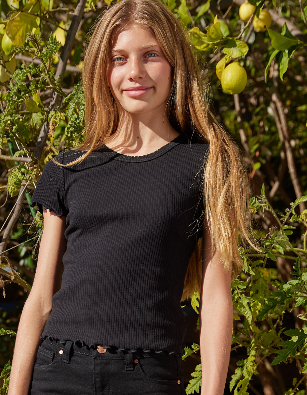 FULL TILT Essentials Girls Baby Tee - BLACK | Tillys