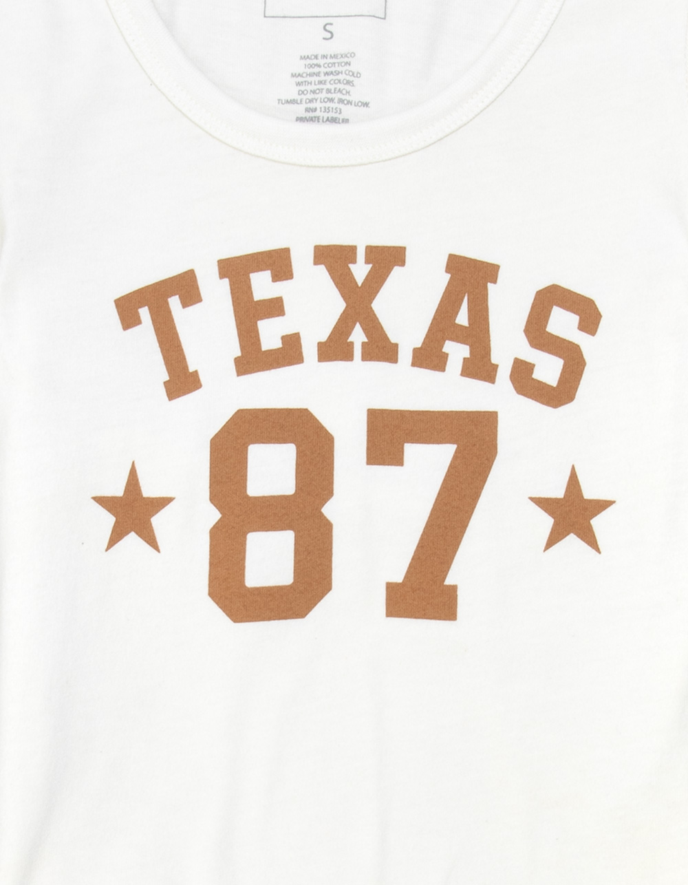 FULL TILT Texas 87 Girls Baby Tee - CREAM