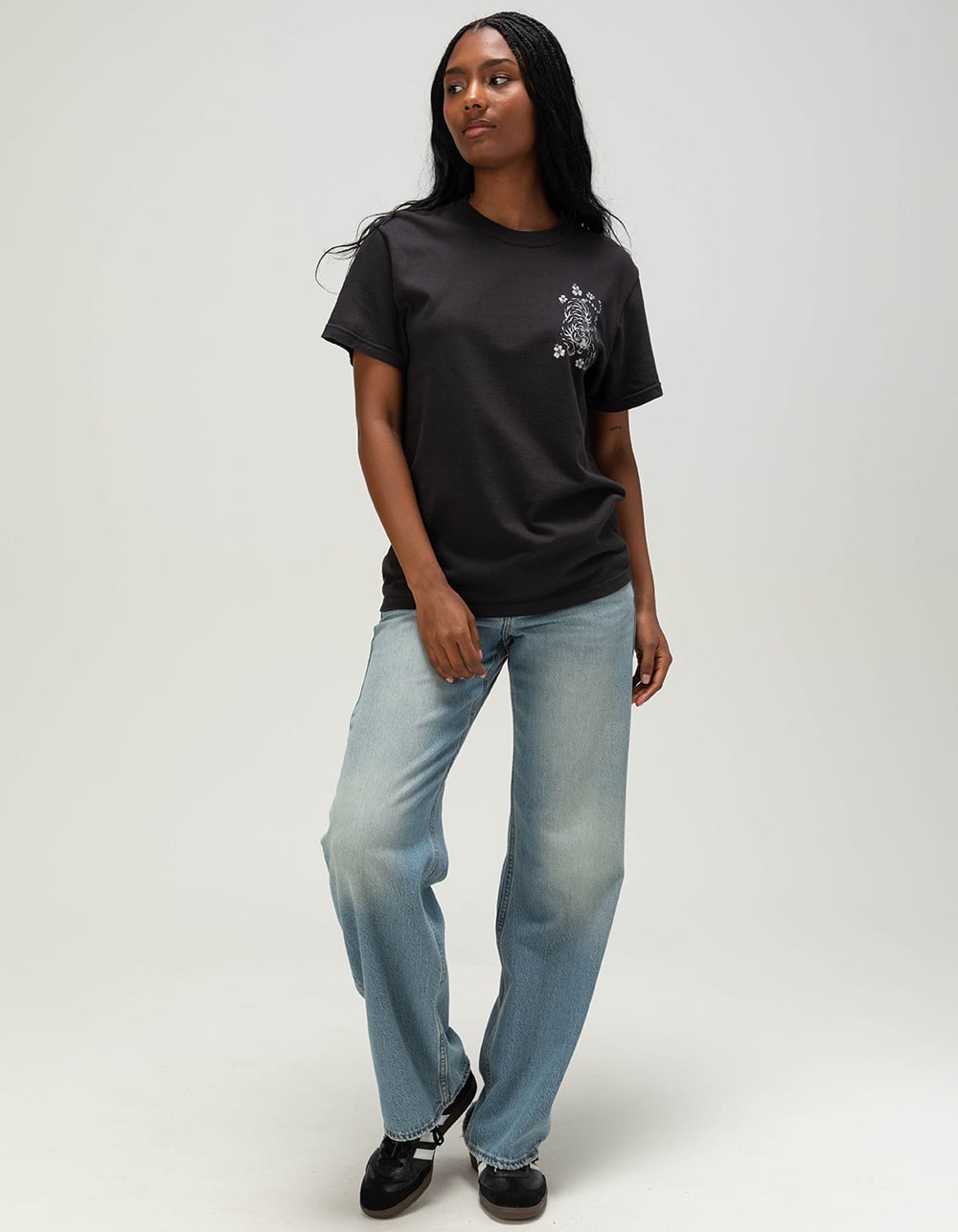 RIOT SOCIETY Easy Tiger Womens Tee - BLACK