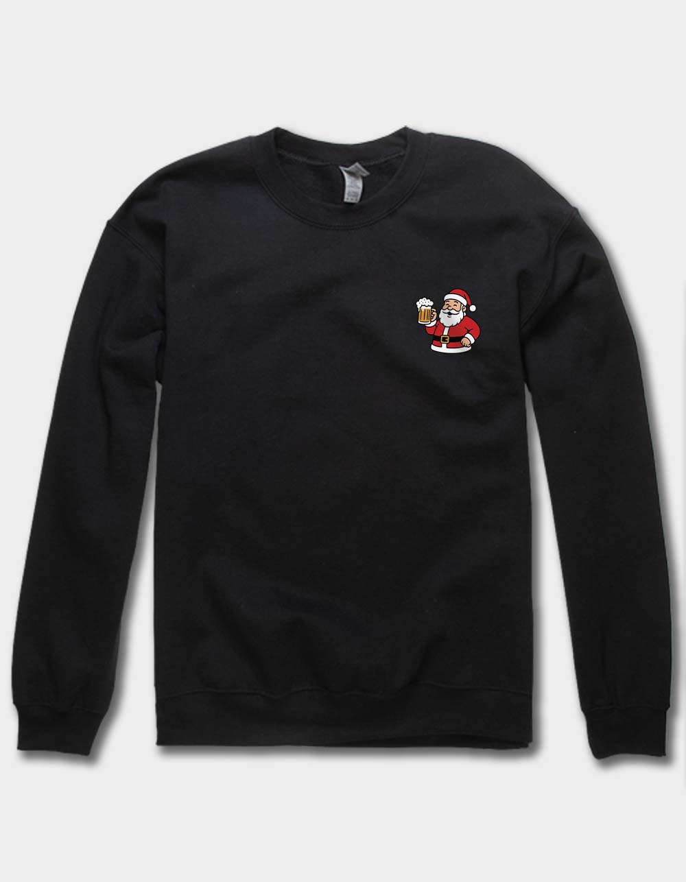 SANTA Beermas Unisex Crewneck Sweatshirt - BLACK