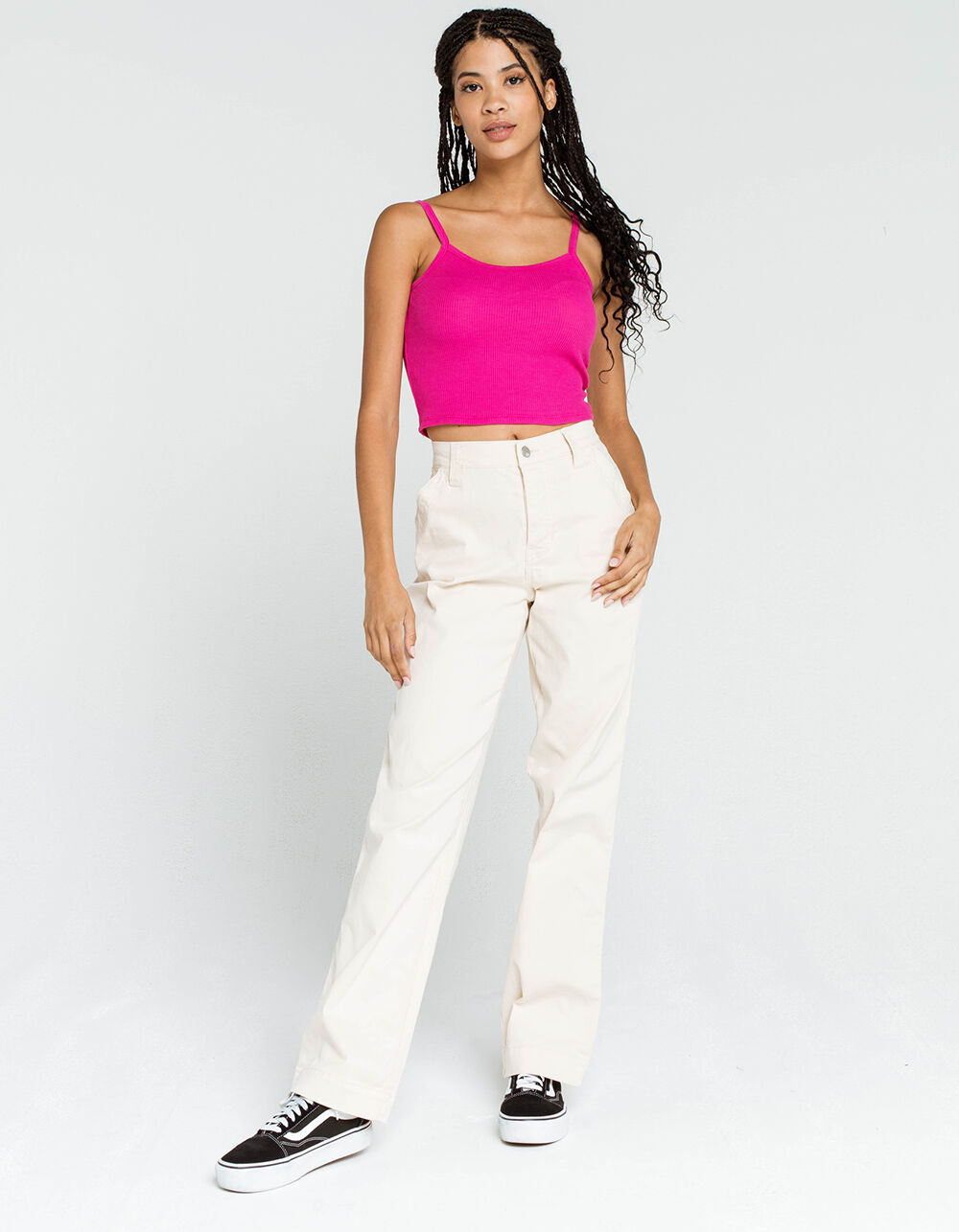 HEART & HIPS Basic Womens Berry Cropped Tank - BERRY | Tillys