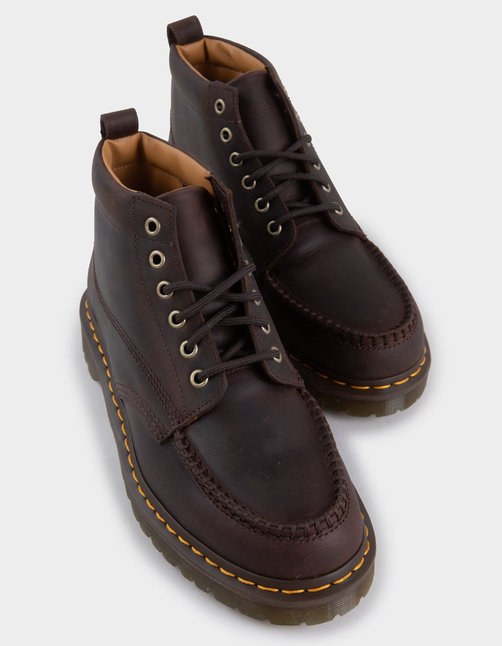 DR. MARTENS Lowell Chukka Mens Moc Toe Ankle Boots - BROWN