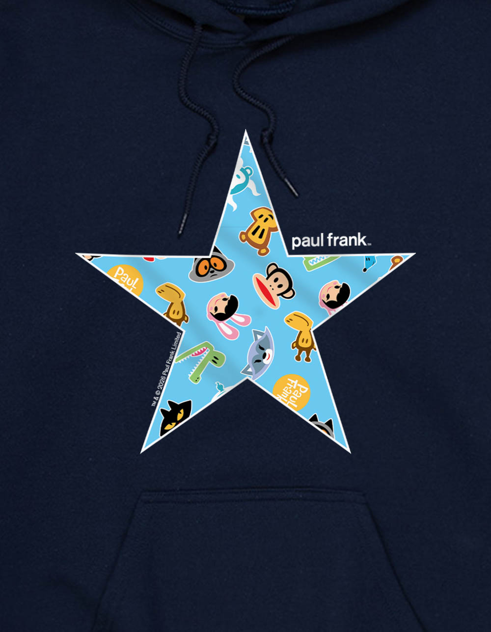 PAUL FRANK Julius & Friends Star Unisex Hoodie - NAVY