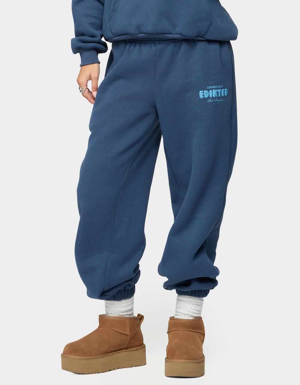 EDIKTED Lounge Edit Sweatpants - NAVY